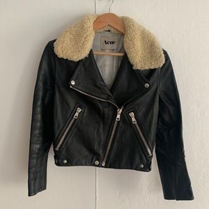 Acne leather jacket